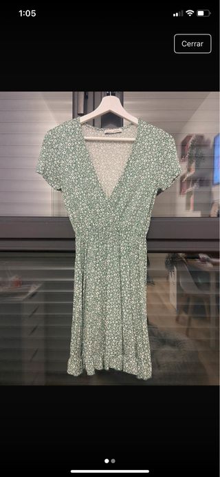 Vestido Pull&Bear floral verde