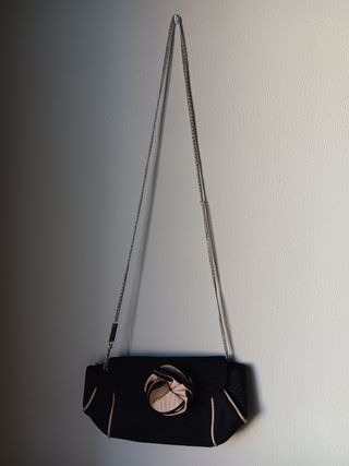 Bolso de fiesta Valentino negro y beige