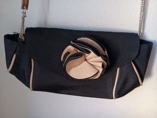 Bolso de fiesta Valentino negro y beige
