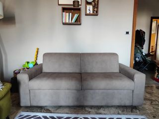 Divano letto 3 posti tortora