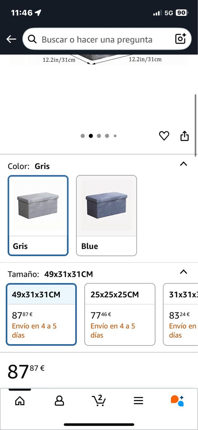 Balde de Armazenamento Cinza. Ref. 12