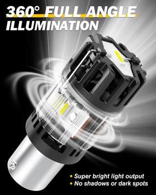 2 Bombillas LED P21W 1156 BA15S 6500K