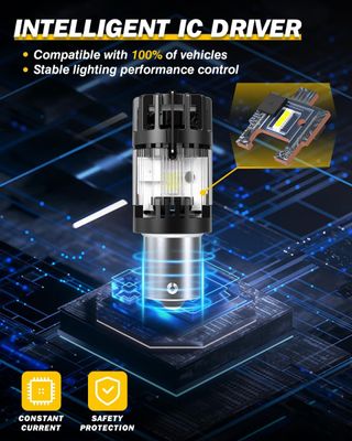 2 Bombillas LED P21W 1156 BA15S 6500K