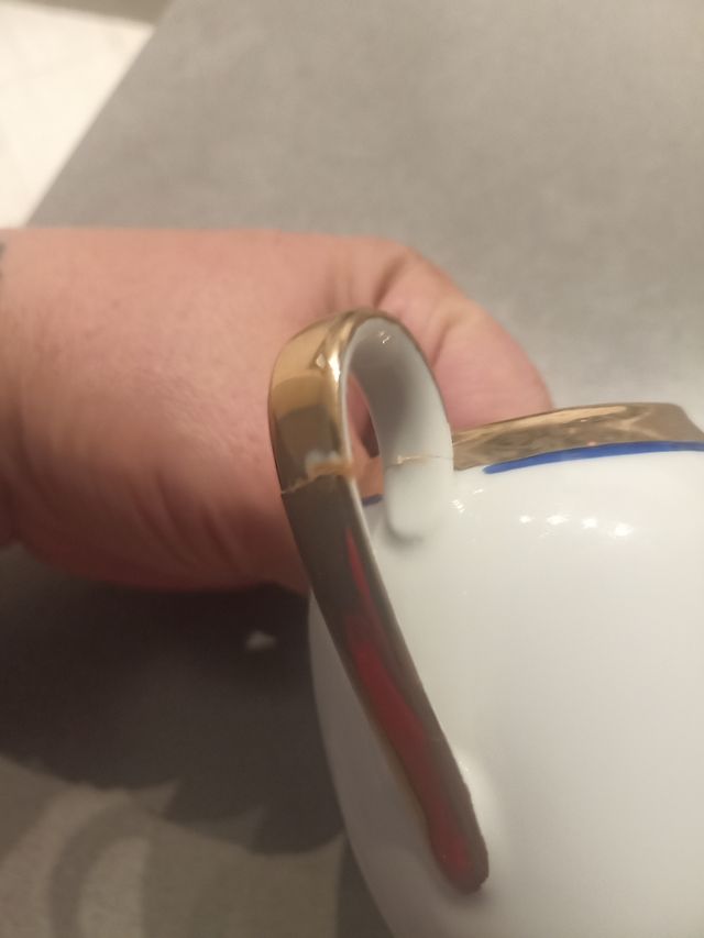 Lattiera Bavaria oro e bianco