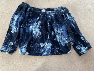Blusa Hollister Azul Floral