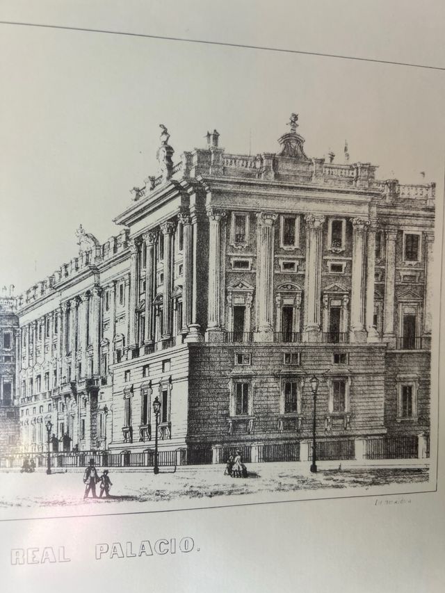 Grabado antiguo Palacio Real
litografía 
50cmx35cm