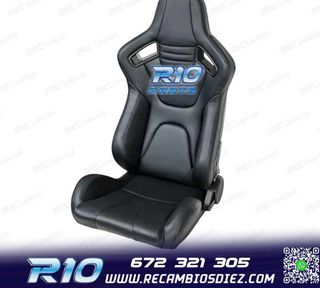 ASIENTO BAQUET UNIVERSAL CUERO NEGRO LOOK EVO