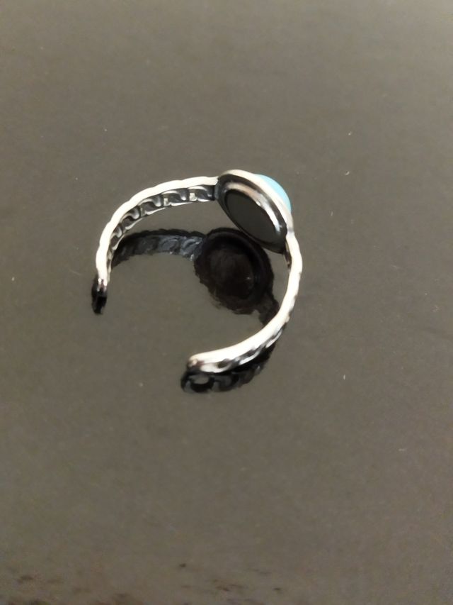 Anello Argento Pietra Turchese Regolabile