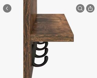 Perchero de pared madera y metal