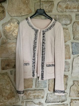 Giacca rosa con paillettes