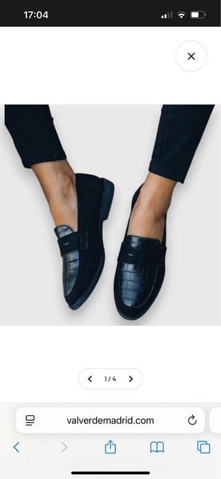 Zapatos negros mujer mocasines cocodrilo