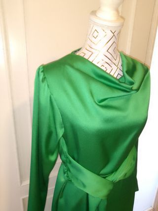 Vestido fiesta verde talla única