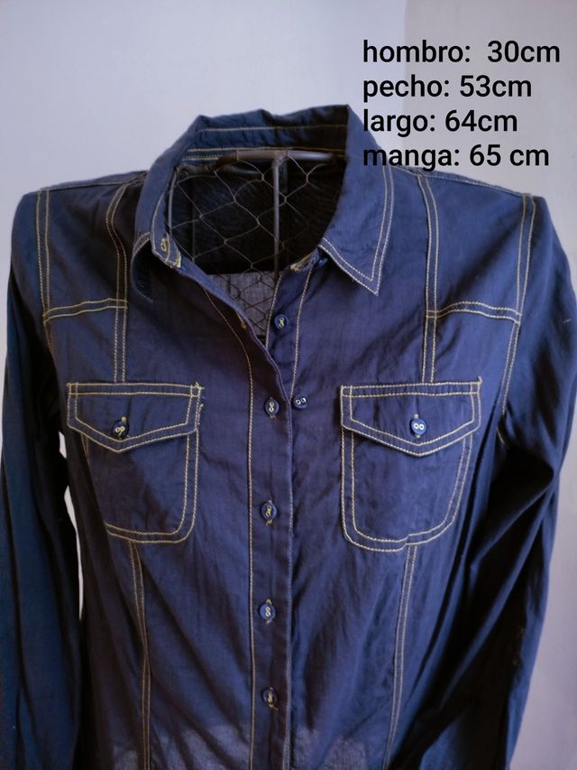 Blusa estilo jean azul marino