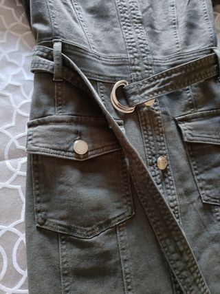 Vestido vaquero verde militar Morgan