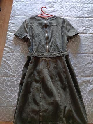 Vestido vaquero verde militar Morgan