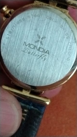 Orologio Mondia zenit butterfly Blu/Oro funzionant