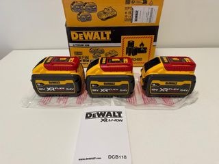 Batería Dewalt 9Ah 18V XR Flexvolt (3u) + cargador