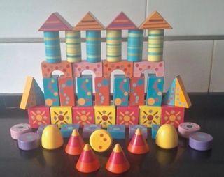 Juego construcción madera infantil