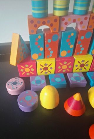 Juego construcción madera infantil