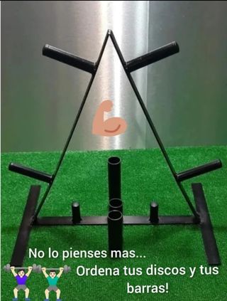 Árbol para discos de pesas