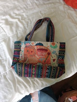 Bolso étnico elefante multicolor