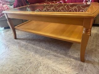 Mesa de centro madera y cristal