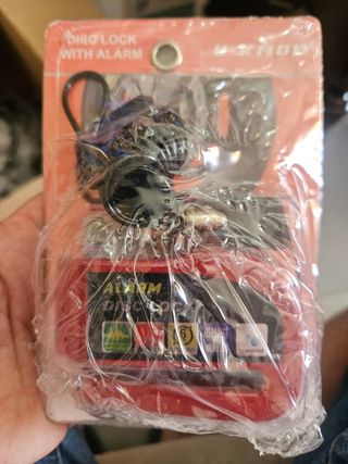 Candado moto alarma 120dB resistente agua. GANGA. 