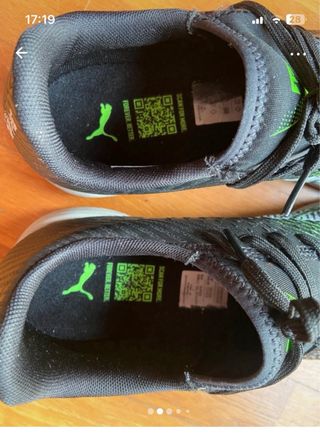 Zapatillas Fútbol Sala Puma Future Negras y Verde