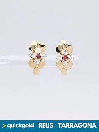 035-04-00684 PENDIENTES ORO DE 18K FLOR