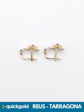 035-04-00684 PENDIENTES ORO DE 18K FLOR