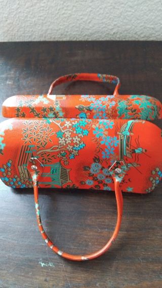 Set bolso y estuche estilo chinoiserie
