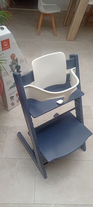 Silla Stokke + Baby Set Azul