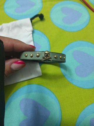 Pulsera Scalpers Mujer celeste y Dorada