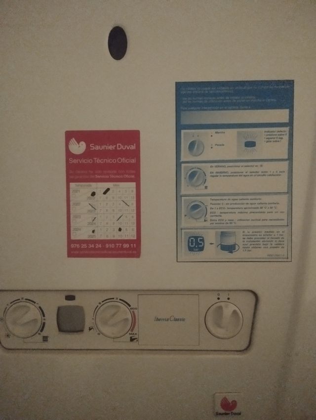 Caldera Gas Saunier Duval blanca