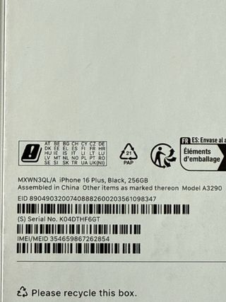 iPhone 16 Plus 256 GB Negro