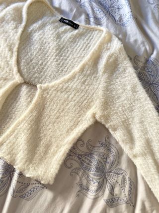 Jersey corto blanco de lana 