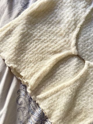 Jersey corto blanco de lana 