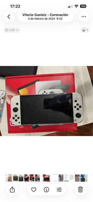 Nintendo Switch oled + 3 juegos 