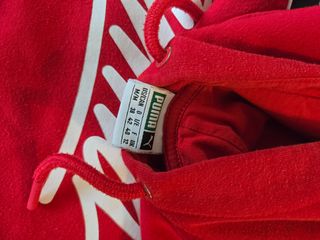Sudadera Puma Roja con Logo Blanco