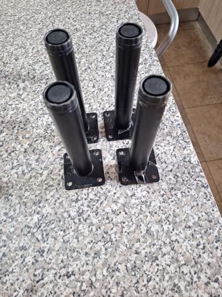 Juego de 4 patas negras para muebles