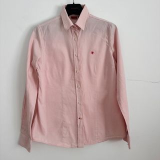 Camisa rosa às riscas