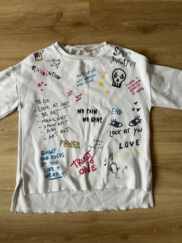 Sudadera Zara Kids Talla 13-14 Estampada
