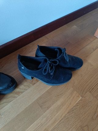 Botín mujer cordones estilo ante