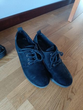 Botín mujer cordones estilo ante
