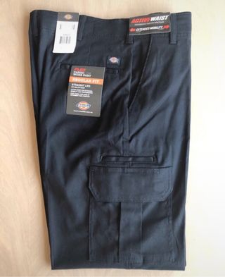 Dickies Pantalones Trabajo Work Cargo Negro 34x32