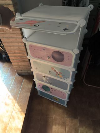 Mueble infantil organizador 6 cajones