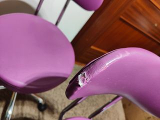 2 Sillas de Escritorio Moradas con Ruedas
