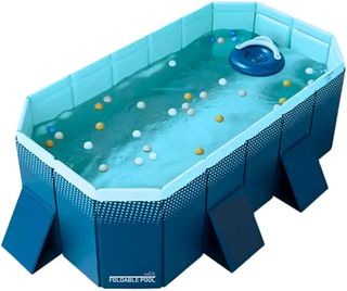 Piscina Plegable Azul y Multicolor