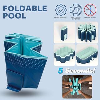Piscina Plegable Azul y Multicolor