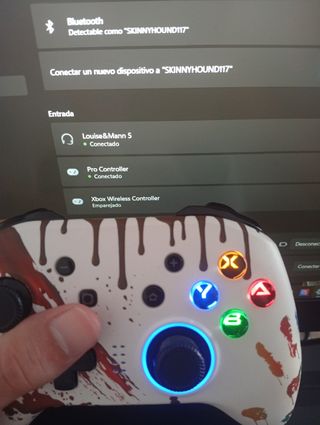 Mando Pro Switch Nintendo Blanco Diseño Goteo